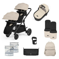 Ickle Bubba VIRGO Double Pram Pushchair Bundle Growing Family - 11 Piece