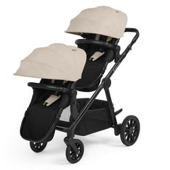 Ickle Bubba VIRGO Twin Travel System - Stone - showing the double pushchair in forward-facing mode