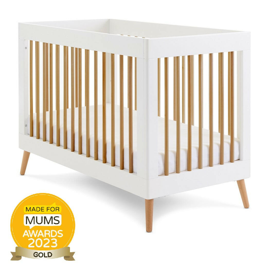 Obaby Maya Mini Cot Bed (White with Natural)