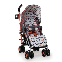 Cosatto Supa 3 Stroller Charcoal Mister Fox and Footmuff without Cover