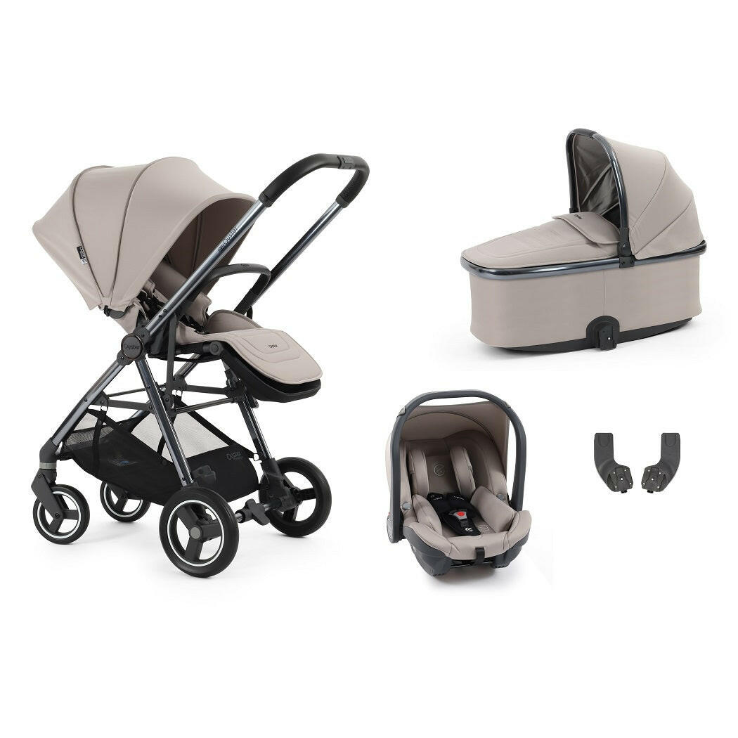 BabyStyle Oyster Gravity+ 4 Piece Travel System - Stone