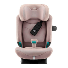 Britax Advansafix PRO i-Size Car Seat - Style Dusty Rose - front view with XP-Pad and SecureGuard