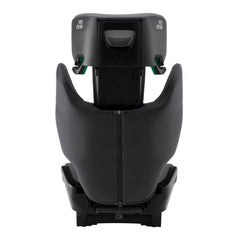 Britax Adventure Plus 2 i-Size Highback Booster Car Seat - Midnight Grey - rear view, with headrest fully raised