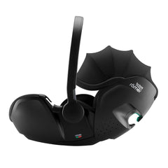 Britax Baby-Safe PRO i-Size Car Seat - Space Black - side view, fully reclined