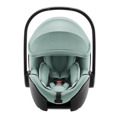 Britax Baby-Safe PRO i-Size Car Seat - Jade Green - front view, with newborn insert