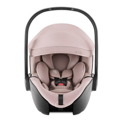 Britax Baby-Safe PRO i-Size Car Seat - Dusty Rose - front view, with newborn insert
