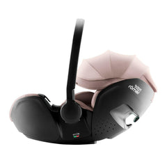 Britax Baby-Safe PRO i-Size Car Seat - Dusty Rose - side view, fully reclined