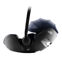 Britax Baby-Safe PRO i-Size Car Seat - Night Blue - side view, fully reclined