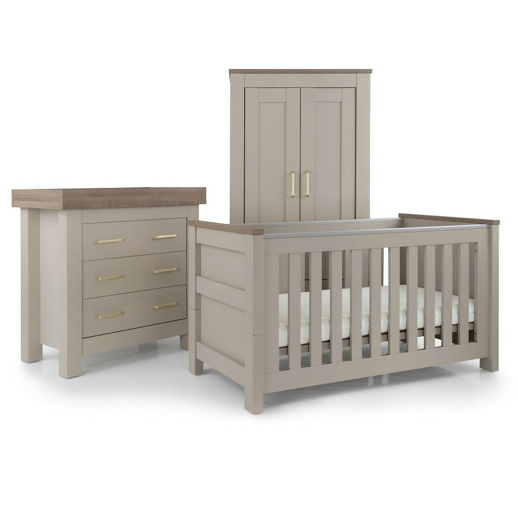 Babystyle Bordeaux 3 Piece Nursery Furniture Set - Oatmeal - Included items