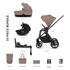 Venicci CLARO 3-in-1 Travel System - Almond - included items