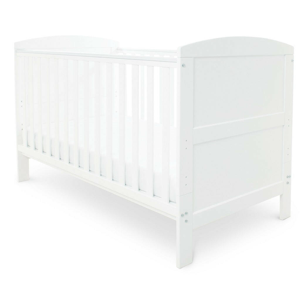 Ickle Bubba Coleby Classic Cot Bed - White - front view (mattress not included, available separately)