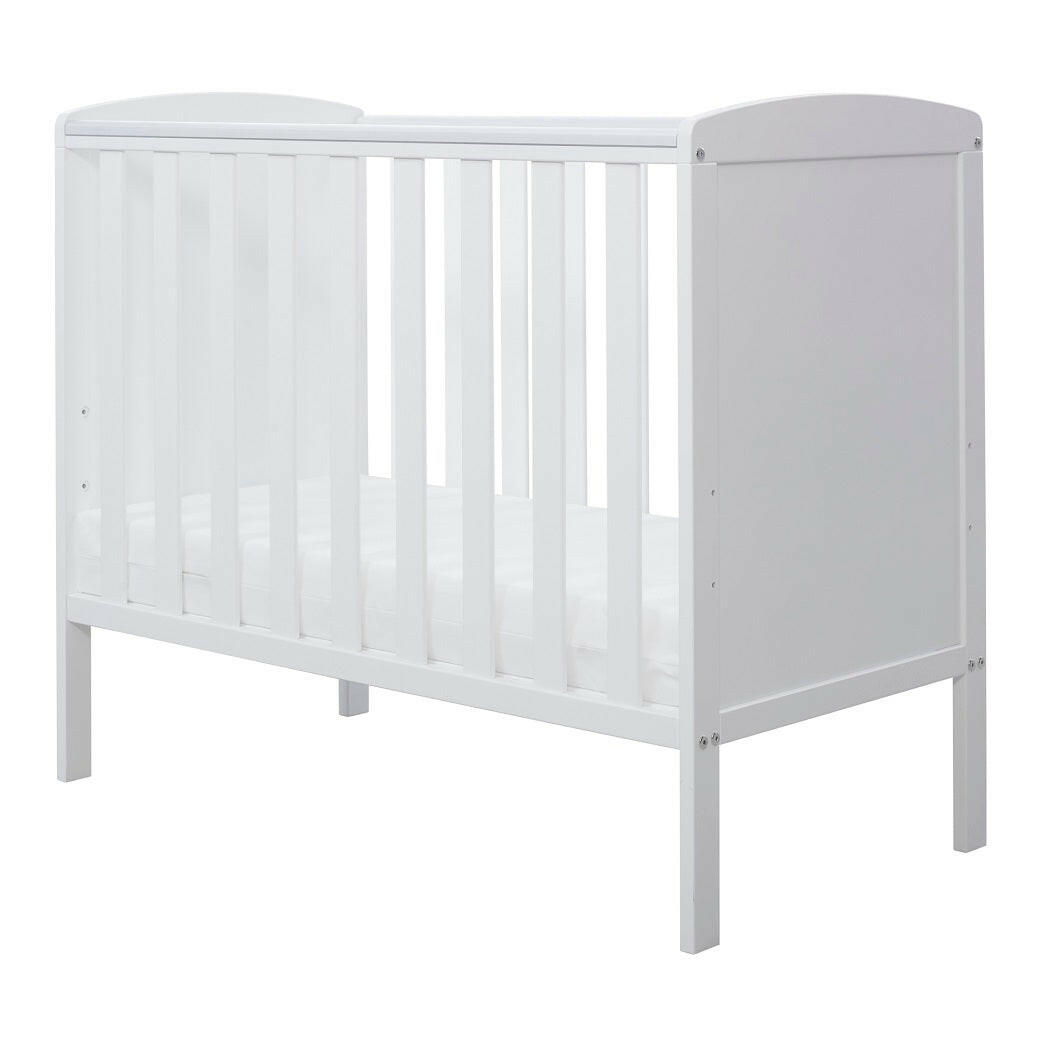 Ickle Bubba Coleby Space Saver Cot - White - quarter view (mattress not included, available separately)