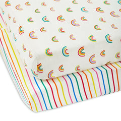 Ickle Bubba Crib Fitted Sheets – Pack of 2 (100x61cm) - Various Colours