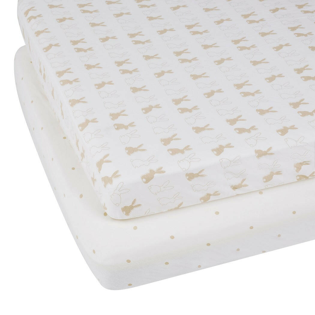 Ickle Bubba Crib Fitted Sheets – Pack of 2 (100x61cm) - Various Colours