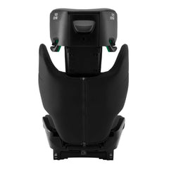 Britax Discovery Plus 2 i-Size Highback Booster Car Seat - Space Black - rear view, with headrest fully raised