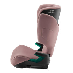 Britax Discovery Plus 2 i-Size Highback Booster Car Seat - Dusty Rose - side view, with ISOFIX connector retracted