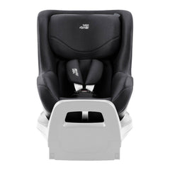 Britax DualFix 5Z Car Seat - Classic Deep Black - front view, rear-facing and fitted to the Vario 5Z ISOFIX Base