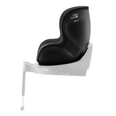 Britax DualFix 5Z Car Seat - Classic Deep Black - side view, forward-facing and fitted to the ISOFIX base