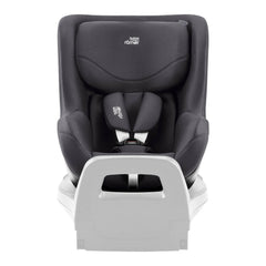 Britax DualFix 5Z Car Seat - Classic Deep Grey - front view, rear-facing and fitted to the Vario 5Z ISOFIX Base