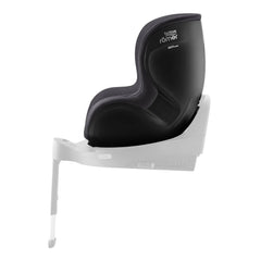 Britax DualFix 5Z Car Seat - Classic Deep Grey - side view, forward-facing and fitted to the ISOFIX base