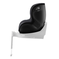 Britax DualFix 5Z Car Seat - Style Carbon Black - side view, forward-facing and fitted to the ISOFIX base