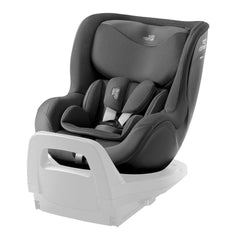 Britax DualFix 5Z Car Seat - Style Mineral Grey - rear-facing and fitted to the Britax Vario 5Z ISOFIX Base (not included, available separately)