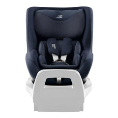 Britax DualFix 5Z Car Seat - Style Night Blue - front view, rear-facing and fitted to the ISOFIX base