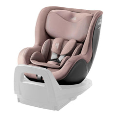 Britax DualFix 5Z Car Seat - Style Dusty Rose - rear-facing and fitted to the Britax Vario 5Z ISOFIX Base (not included, available separately)