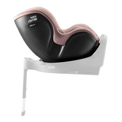Britax DualFix 5Z Car Seat - Style Dusty Rose - side view, rear-facing and fitted to the ISOFIX base