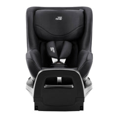 Britax Dualfix Pro M i-Size 360 Rotating Car Seat - Classic Deep Black - rear-facing with rebound bar