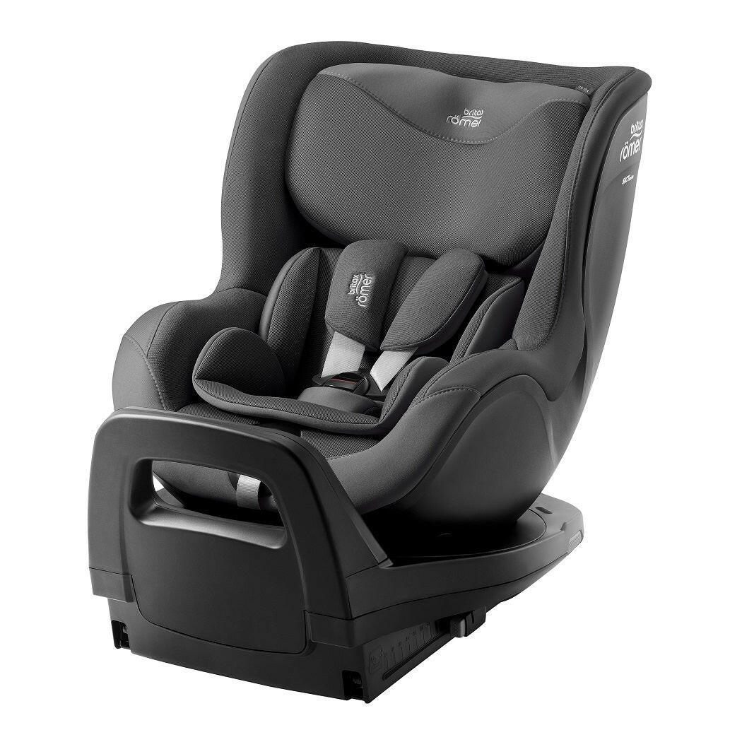 Britax Dualfix Pro M i-Size 360 Rotating Car Seat - Style Mineral Grey - with 5-point harness and padded insert