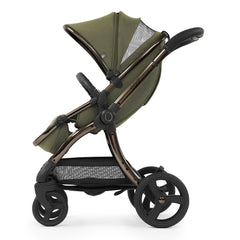 egg2 Luxury Bundle (Hunter Green) - showing a side view of the pushchair