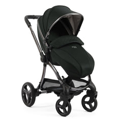 egg3 Luxury Bundle (Black Olive) - showing the pushchair in forward-facing mode