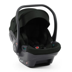 egg3 Luxury Bundle (Black Olive) - showing the matching Egg Shell i-Size Car Seat with its removable newborn insert