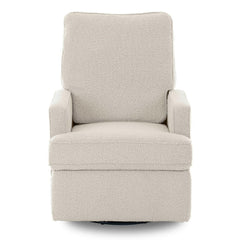 Madison Electric Swivel Glider Recliner Chair - Teddy Ivory, front view