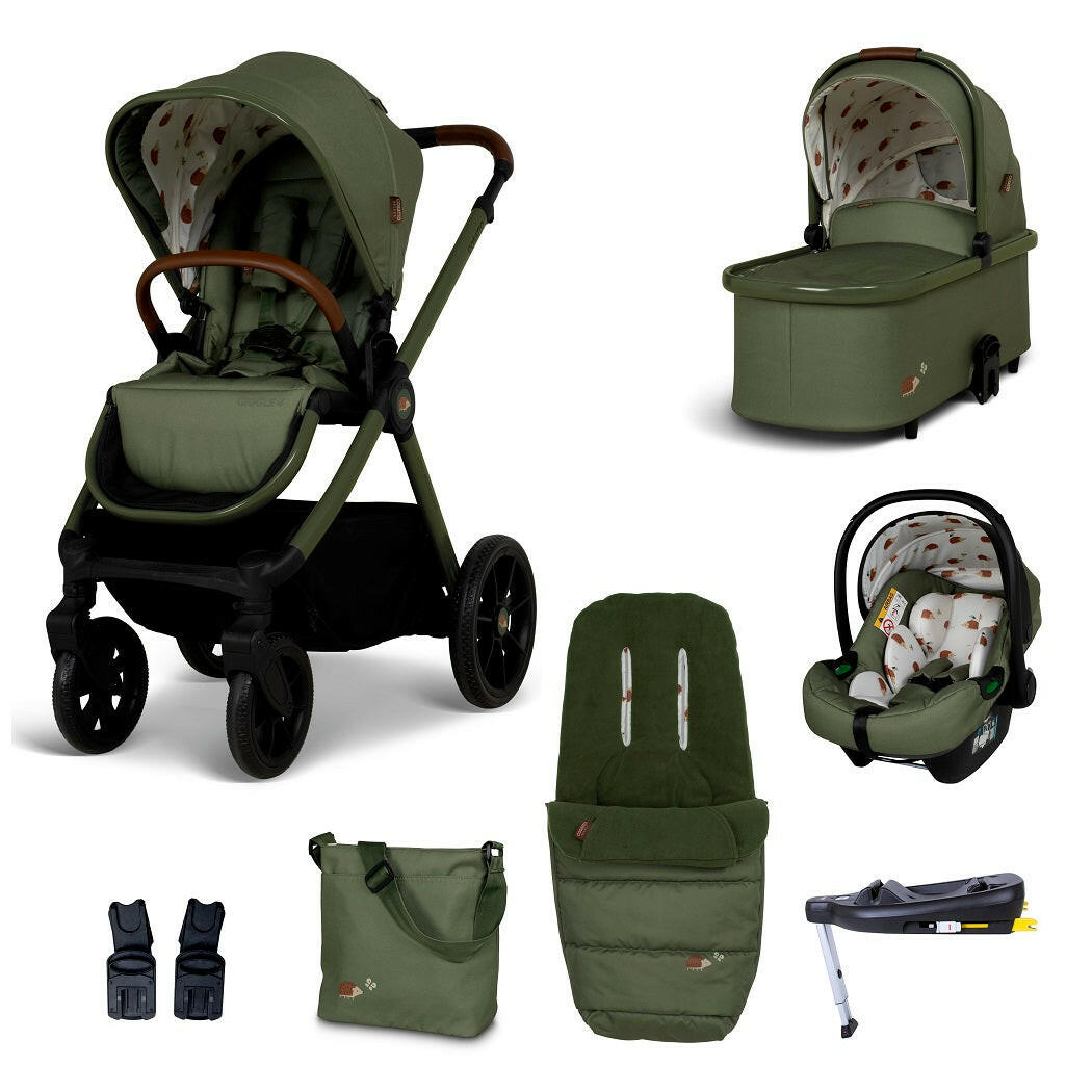Cosatto Giggle 4 Everything Bundle with Car Seat & ISOFIX Base - Hoglet - included items