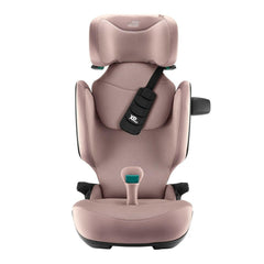 Britax Kidfix PRO i-Size Car Seat - Style Dusty Rose - front view with headrest fully raised