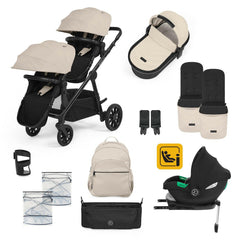 Ickle Bubba VIRGO Growing Family - Travel System - Stone - showing the items included in this bundle
