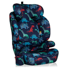 Cosatto Ninja 2 i-Size Car Seat - D is for Dino showing headrest raised
