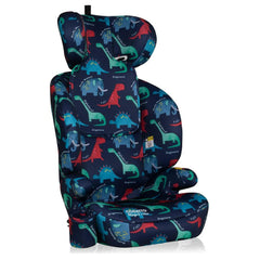 Cosatto Ninja 2 i-Size Car Seat - D is for Dino showing headrest at maximum height