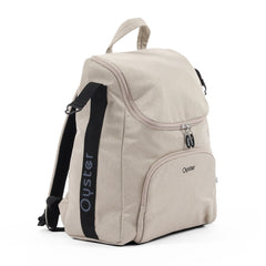 BabyStyle Oyster 3 Champagne LUXURY Bundle (Creme Brulee) - showing the included matching backpack style changing bag