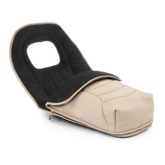 BabyStyle Oyster 3 Champagne LUXURY Bundle (Creme Brulee) - showing the included matching footmuff