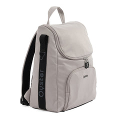 BabyStyle Oyster 3 Gunmetal LUXURY Bundle (Stone) - showing the included matching backpack style changing bag