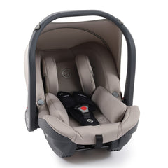 BabyStyle Oyster 3 Gunmetal LUXURY Bundle (Stone) - showing the included matching Capsule Infant i-Size Car Seat