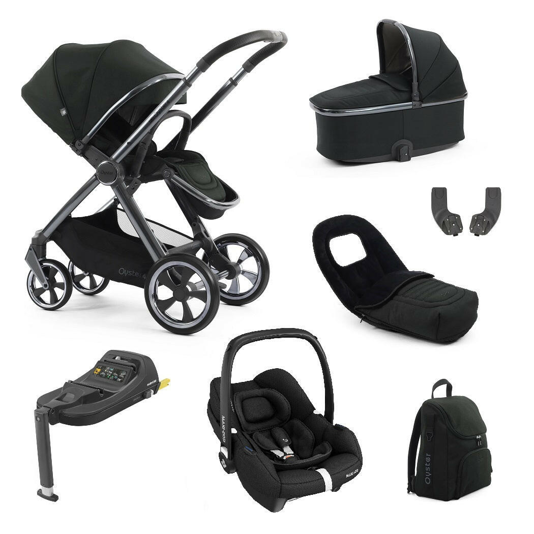 BabyStyle Oyster 4 Luxury Bundle with Maxi-Cosi CabrioFix - Black Olive