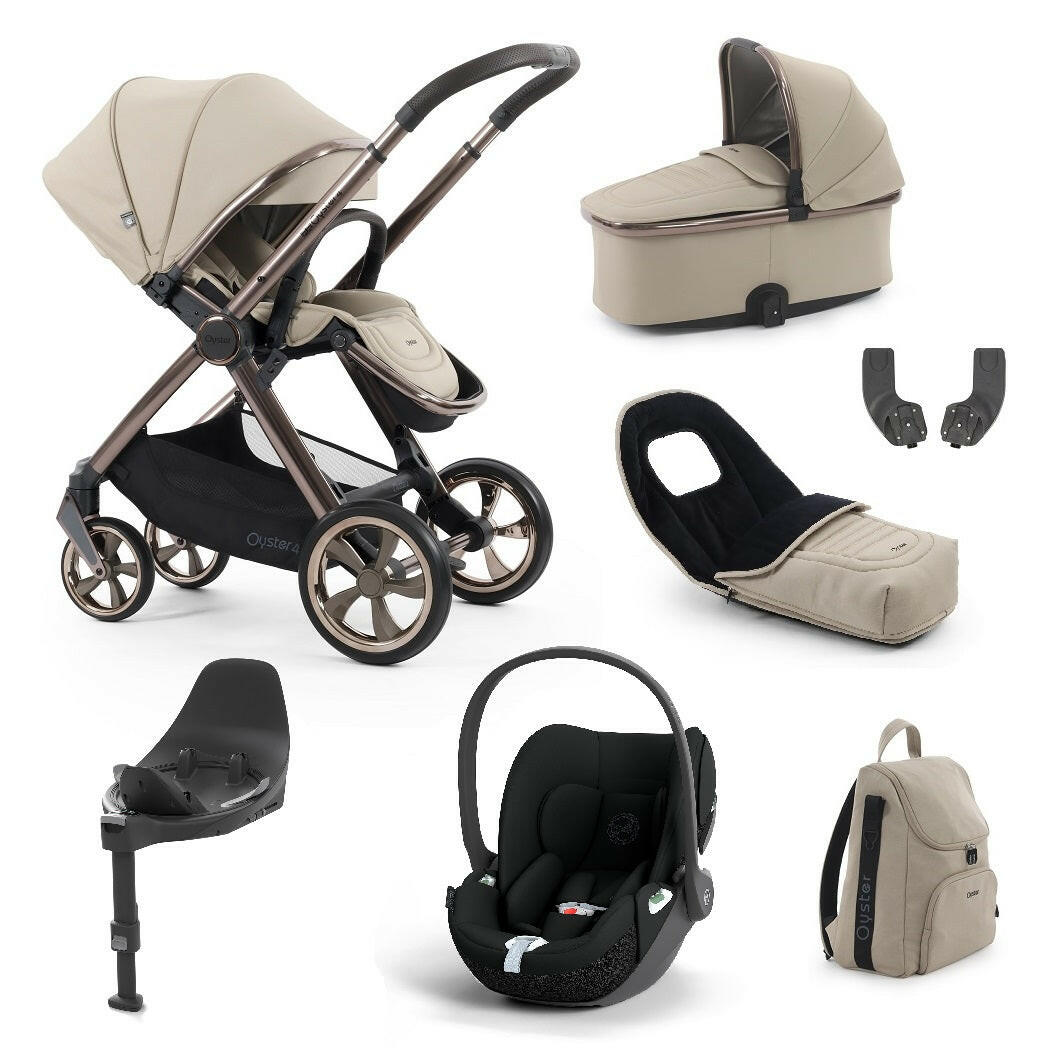 BabyStyle Oyster 4 Luxury Bundle with Cybex Cloud T - Buttermilk - included items