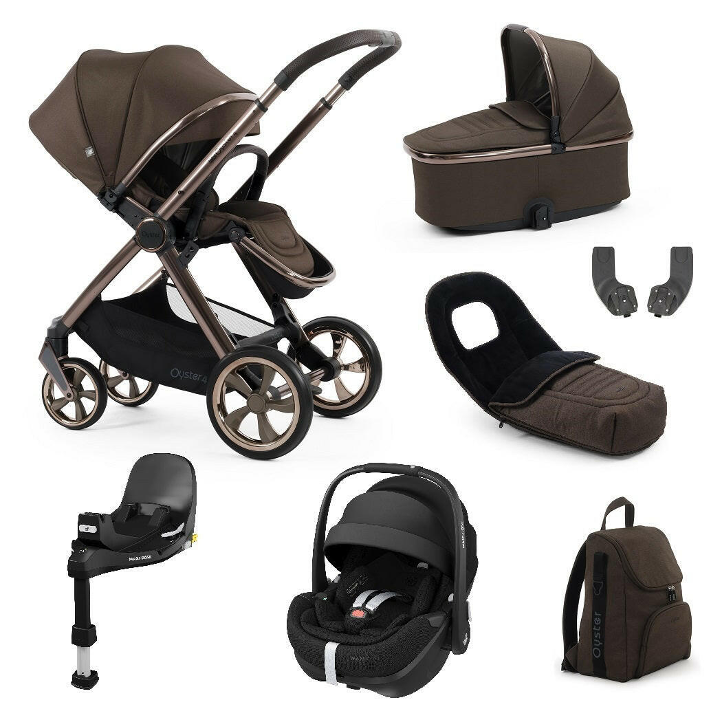 BabyStyle Oyster 4 ULTIMATE Bundle - 12 Piece - Chocolate Velvet - with Pebble 360 Pro2