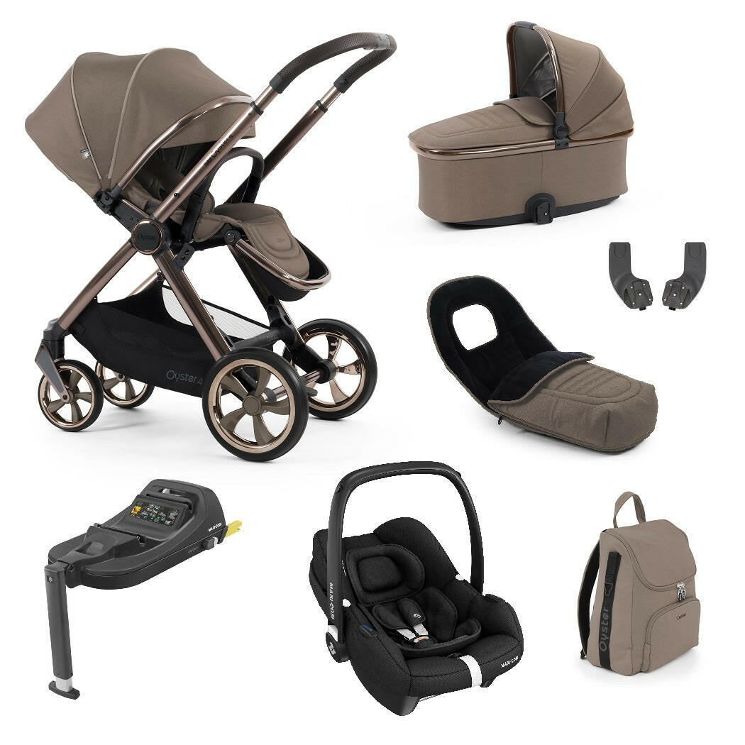 BabyStyle Oyster 4 Luxury Bundle with Maxi-Cosi CabrioFix - Mink