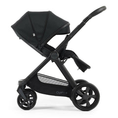 BabyStyle Oyster 4 Pushchair - Raven - side view, parent-facing