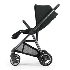 BabyStyle Oyster Gravity+ Stroller - Black Olive - side view, forward-facing
